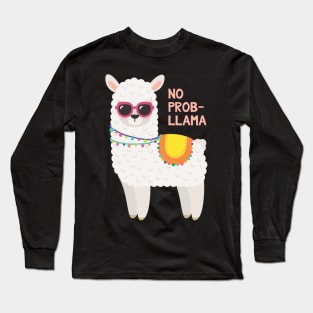 No Prob Llama - Funny Llama Long Sleeve T-Shirt